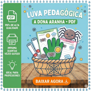 Luva Pedagógica "A Dona Aranha" 🕷️🎶